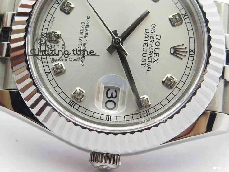 MiroTime 0326 DateJust II 41mm BP Maker Best Edition Silver Diamonds Dial On New Version Jubilee Bracelet A Reliable 3623